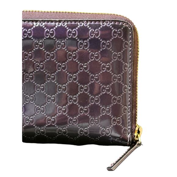 Rare Purple‎ Gucci Guccissima Long Wallet Zip Around*Beautiful! Great Condition! - Picture 7 of 12